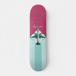 Flyg till Paris Mini Skateboard Bräda 18,5 Cm