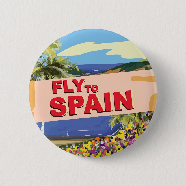 Flyg till Spanien Knapp (Framsida)