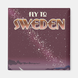 Flyg till Sverige Magnet