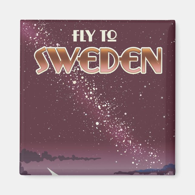Flyg till Sverige Magnet (Framsidan)
