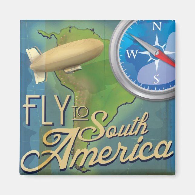 Flyg till Sydamerika Magnet (Framsidan)