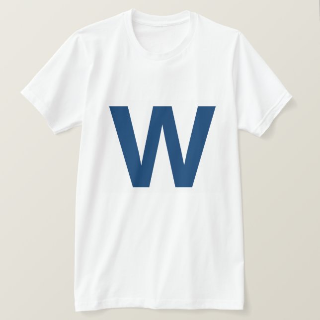 Flyg till W, Chicago Baseball Manar mot Shirt Tee (Design framsida)