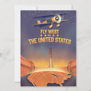 Flyg västerut Se Amerikas förenta stater.
