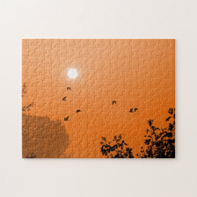 Flyg vid gryningspussel pussel (Horisontell)