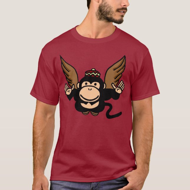 Flyga apaskjortan t shirt (Framsida)