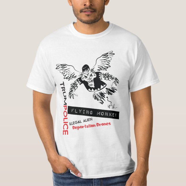 Flyga apautvisningpolis tee shirt (Framsida)
