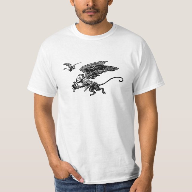 flyga apor! Wizard of Oz apaskjorta Tee Shirt (Framsida)