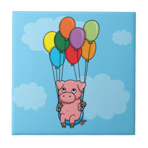 Flyga ballonggrisen kakelplatta