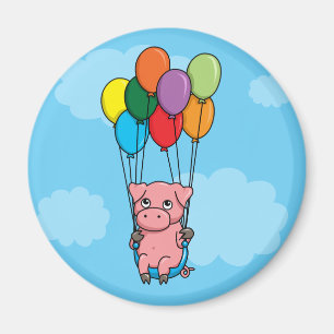 Flyga ballonggrisen magnet