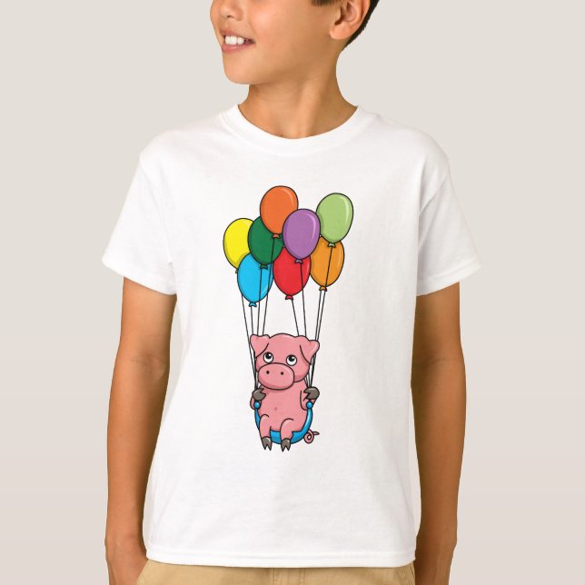 Flyga ballonggrisen t-shirt (Framsida)