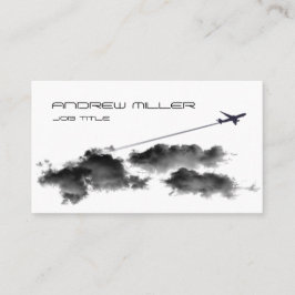Flyga bort/jetflygplan/pilot- resebyråman visitkort