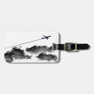 Flyga bort/pilot- jetflygplan/personlig bagagebricka