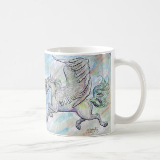 Flyga den bevingada Unicornmuggen Kaffemugg