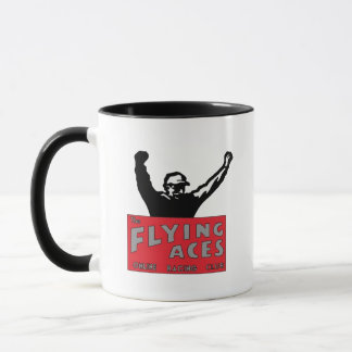 Flyga den svart logotypmuggen för ess mugg
