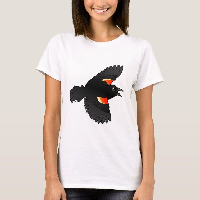 Flyga denpåskyndade blackbirden tee shirt (Framsida)