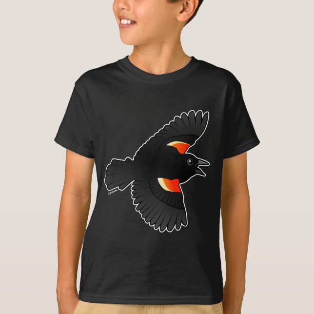 Flyga denpåskyndade blackbirden tee shirt (Framsida)