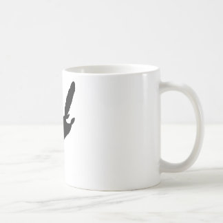 Flyga ekorresilhouetten kaffemugg