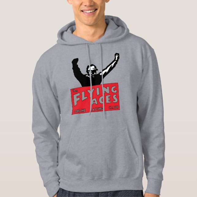 Flyga essgrå färgtröjan hoodie (Framsida)