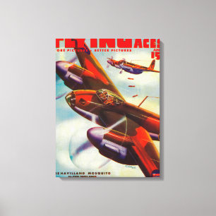 Flyga esstidskriften täcka 4 canvastryck