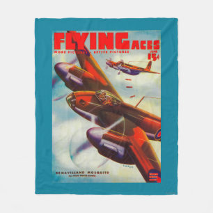 Flyga esstidskriften täcka 5 fleecefilt