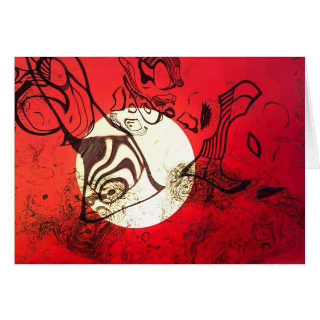 Flyga fisken hälsningskort (Framsidan Horizontal)