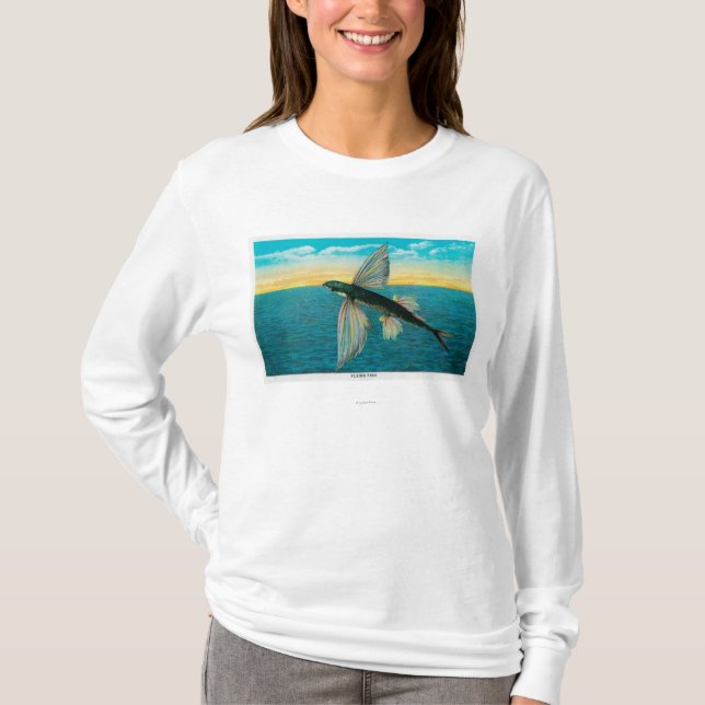 Flyga fisken på den Catalina ön T Shirt (Framsida)
