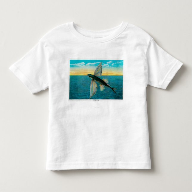 Flyga fisken på den Catalina ön T Shirt (Framsida)