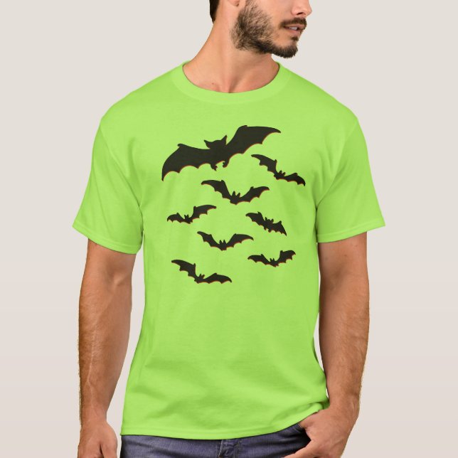 Flyga fladdermöss t-shirt (Framsida)