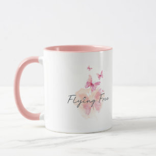 Flyga fritt 11 uns. Rosa kaffemugg