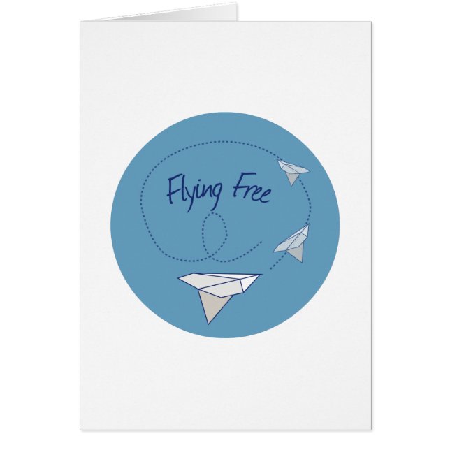 Flyga fritt hälsningskort (Framsidan)