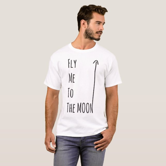Flyga mig till månen - den fria Nerdt-skjortan för Tee Shirt (Hel framsida)