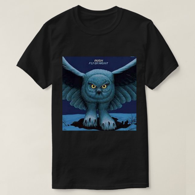 flyga över natten uggla t shirt (Design framsida)