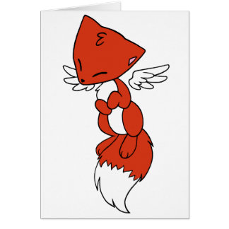 Flyga räven hälsningskort
