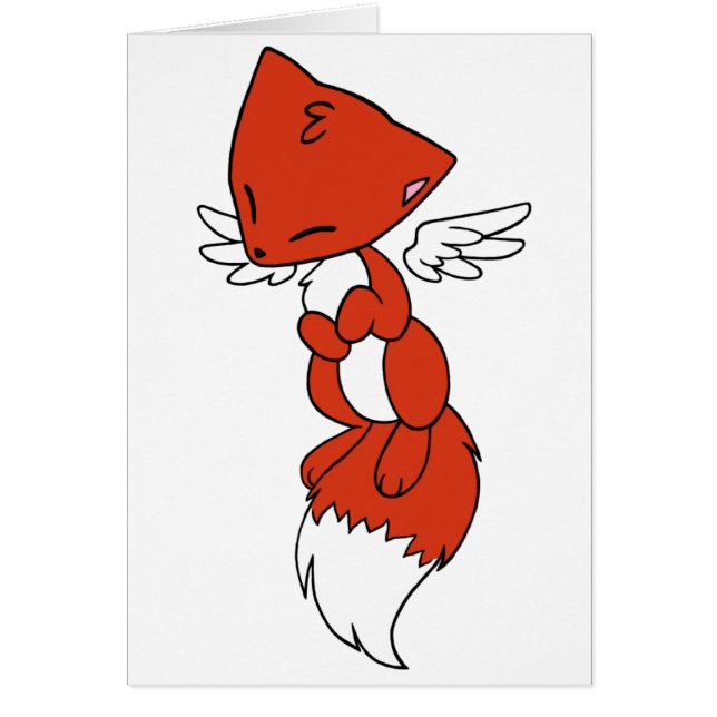 Flyga räven hälsningskort (Framsidan)
