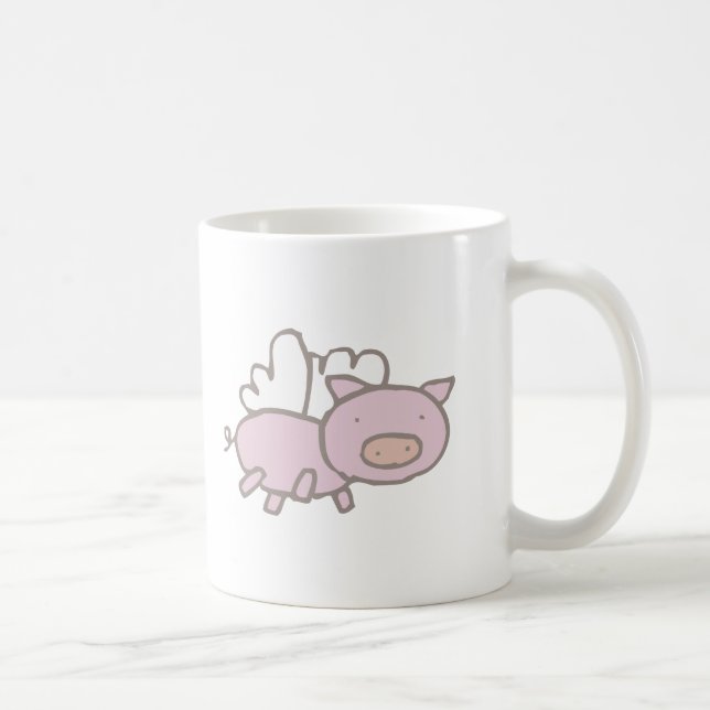 Flyga som är piggy kaffemugg (Höger)