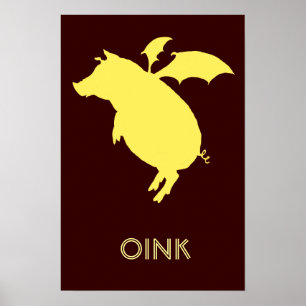 Flyga som är piggy poster