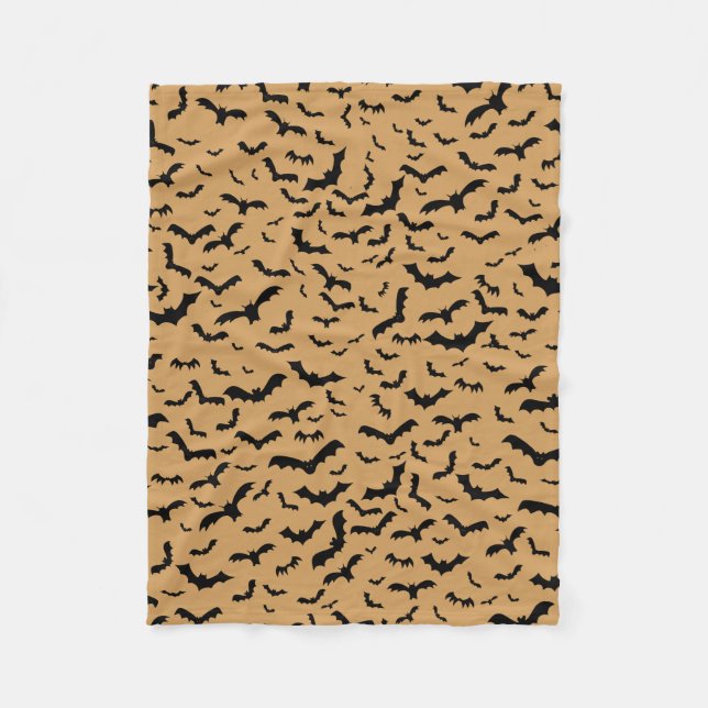 Flyga svartfladdermöss fleecefilt (Framsidan)