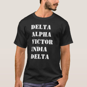 Flygalfabet Fonetisk Anpassad T Shirt