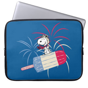 Flygande Ace Snoopy på ispun Laptop Fodral