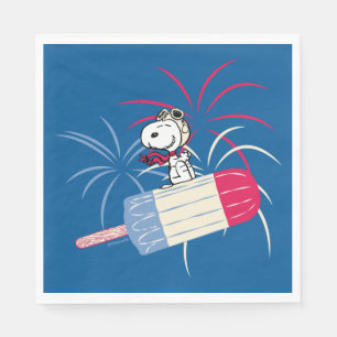 Flygande Ace Snoopy på ispun Pappersservett