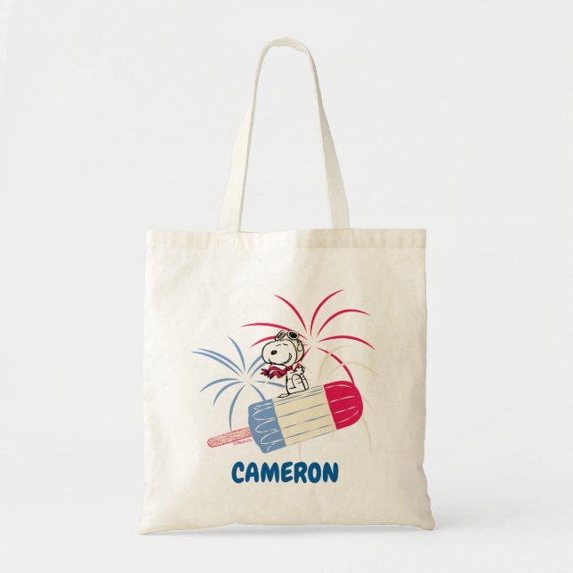 Flygande Ace Snoopy på ispun Tygkasse (Framsidan)