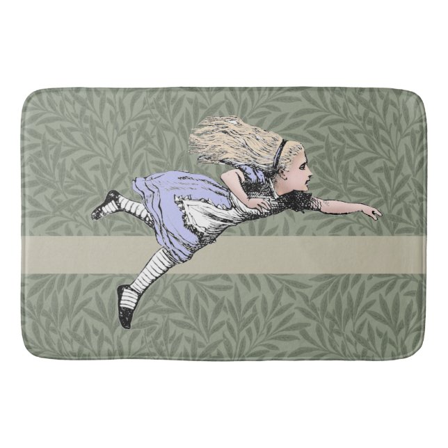 Flygande Alice i Wonderland Tittar Glass Badrumsmatta (Framsidan)