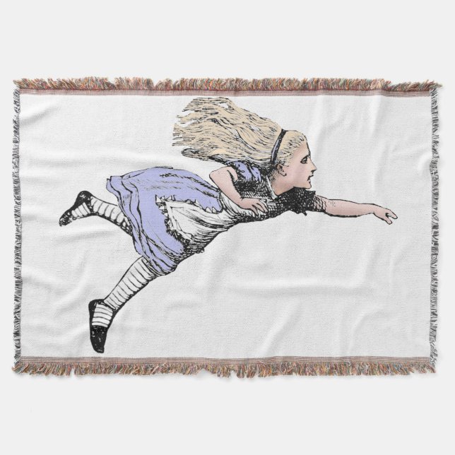 Flygande Alice i Wonderland Tittar Glass Filt (Framsidan)