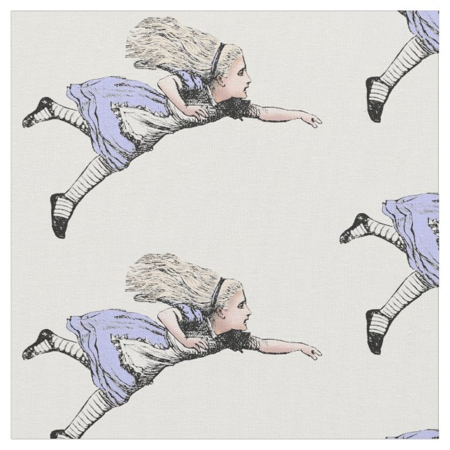 Flygande Alice i Wonderland Tittar Glass Tyg (Närbild)