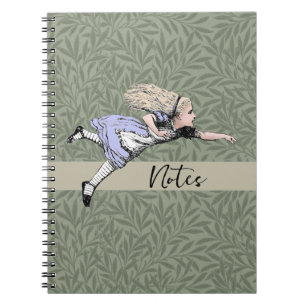 Flygande Alice Underlandet Äventyr Vintage Tenniel Anteckningsbok