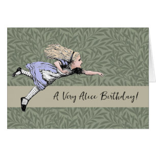 Flygande Alice Underlandet Äventyr Vintage Tenniel Hälsningskort