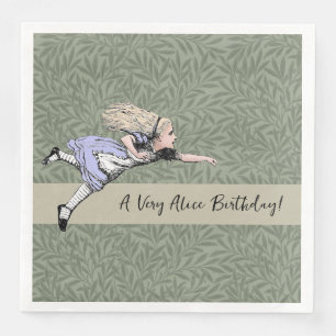 Flygande Alice Underlandet Äventyr Vintage Tenniel Pappersservett