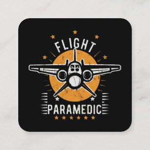 Flygande ambulanssjuksköterska fyrkantigt visitkort