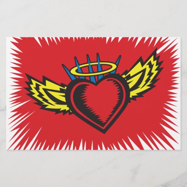 Flygande Angel Heart Tattoo (Framsida)