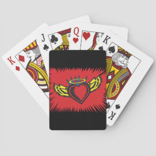Flygande Angel Heart Tattoo Casinokort